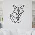 Decoratiune Geometrica de Perete din Lemn - Vulpe - 75x58 cm