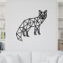 Decoratiune Geometrica de Perete din Lemn - Vulpe - 70x70 cm