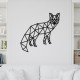 Decoratiune Geometrica de Perete din Lemn - Vulpe - 70x70 cm