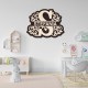 Monograma Florala Personalizata de Perete din Lemn - 85x60 cm
