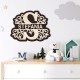 Monograma Florala Personalizata de Perete din Lemn - 85x60 cm