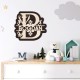 Monograma Royal Personalizata de Perete din Lemn - 82x60 cm