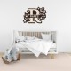 Monograma Personalizata de Perete din Lemn - Baiat - 89x60 cm