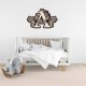 Monograma Personalizata de Perete din Lemn - Fetita - 62x40 cm