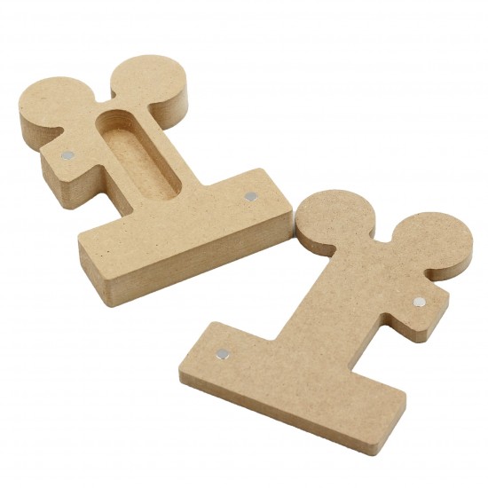 Cutie pentru Mot Blank - Cifra 1 cu Urechi - 14x9.5 cm