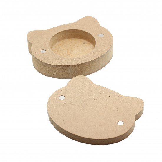Cutie pentru Mot Blank - Pisicuta cu Fundita - 9x7.5 cm