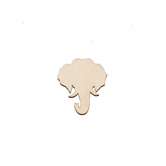 Figurina Cap Elefant Blank - 45x40 mm