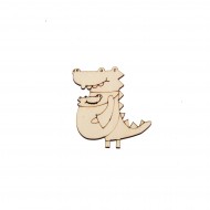 Figurina Crocodil cu Pui - 50x50 mm