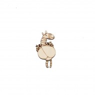 Figurina Zebra cu doi Pui Gravata - 50x27 mm