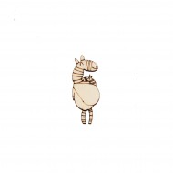 Figurina Zebra cu Pui Gravata - 50x20 mm