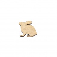 Figurina Iepure din Lemn - I01 - 30x26 mm