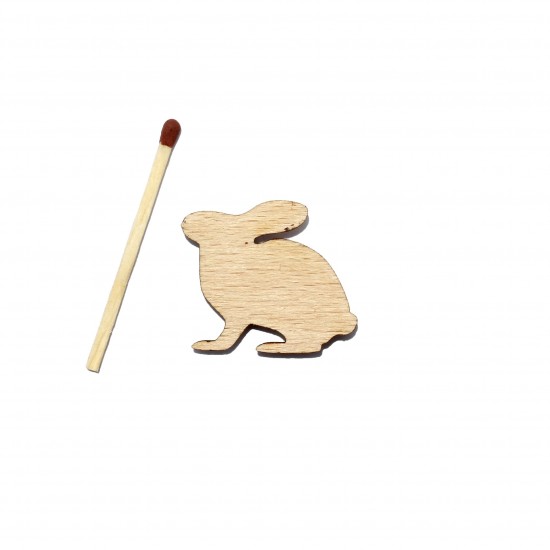 Figurina Iepure din Lemn - I01 - 30x26 mm