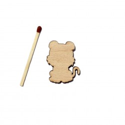 Figurina Tigru din Lemn - T1 - 30x24 mm
