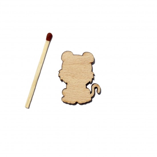 Figurina Tigru din Lemn - T1 - 30x24 mm