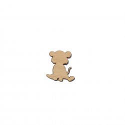 Figurina Tigru din Lemn - T5 - 30x28 mm
