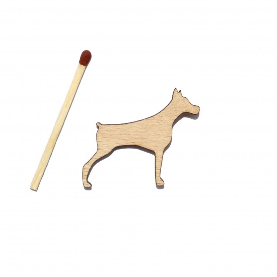 Figurina Caine din Lemn - C1 - 35x30 mm