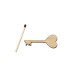 Figurina Cheie forma Inima din Lemn - C1 - 50x20 mm