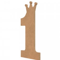 Cifra Unu cu Coronita - MDF18mm - 50x23 cm