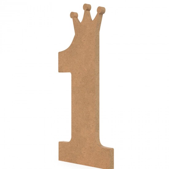 Cifra Unu cu Coronita - MDF18mm - 50x23 cm