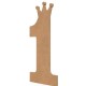 Cifra Unu cu Coronita - MDF18mm - 50x23 cm