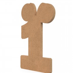 Cifra Unu cu Urechi si Funda - MDF18mm - 40x27 cm