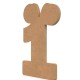 Cifra Unu cu Urechi si Funda - MDF18mm - 40x27 cm
