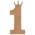 Cifra Unu cu Coronita - MDF18mm - 50x23 cm