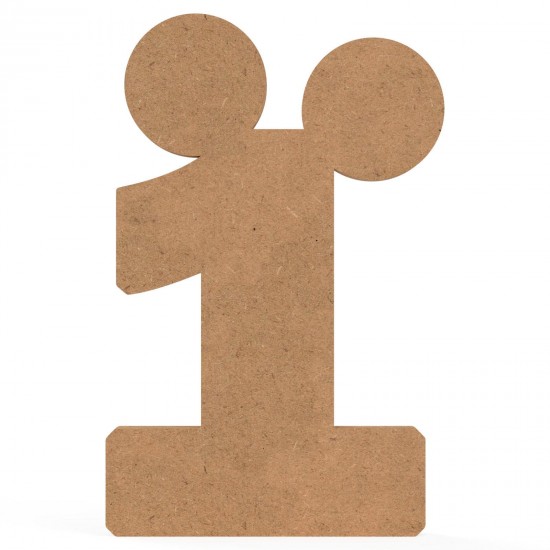 Cifra Unu cu Urechi - MDF18mm - 40x26 cm