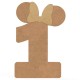 Cifra Unu cu Urechi si Funda - MDF18mm - 40x27 cm