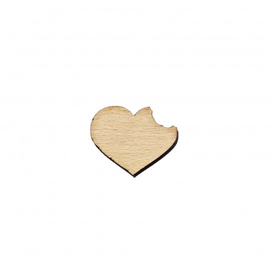 Figurina Inima din Lemn - I8 - 37x30 mm Figurina Inima din Lemn - I8 - 37x30 mm