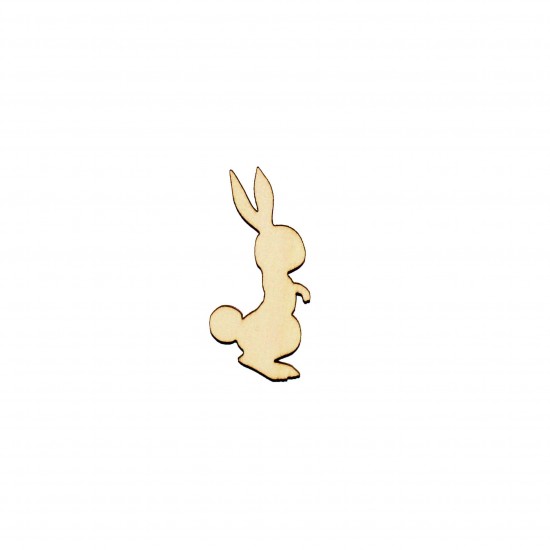Figurina Iepure din Lemn - I06 - 50x25 mm