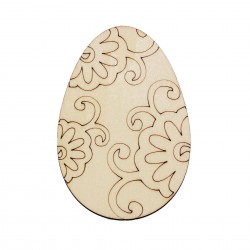 Figurina Ou Blank - Model Floral - H10cm - 100x70 mm