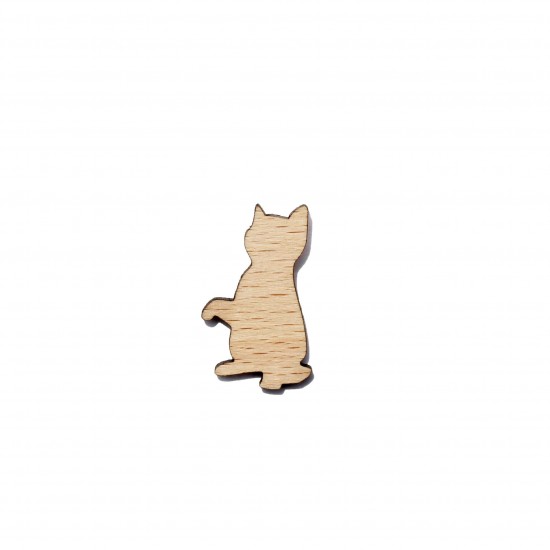 Figurina Pisica din Lemn - P04 - 19x30 mm