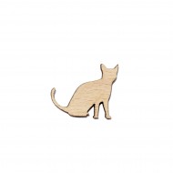 Figurina Pisica din Lemn - P09 - 36x30 mm