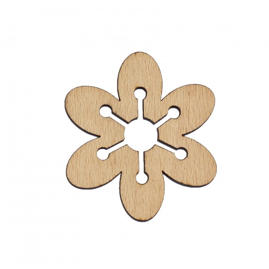 Figurina Floare de Cires din Lemn  - 73x65 mm