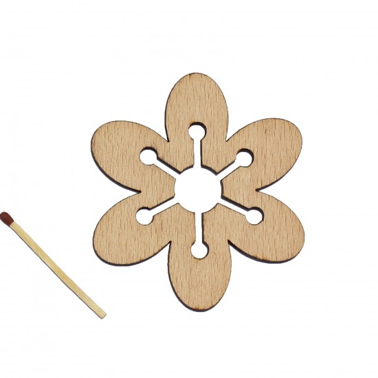 Figurina Floare de Cires din Lemn  - 73x65 mm