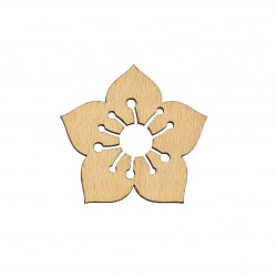 Figurina Floare de Lotus din Lemn - 65x62 mm