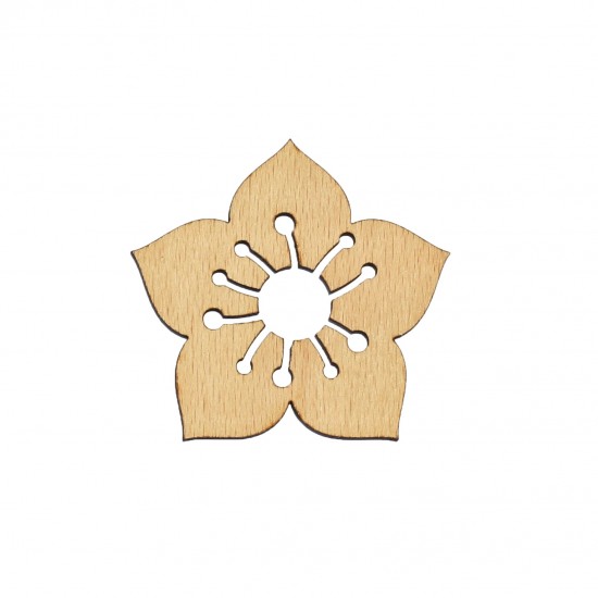 Figurina Floare de Lotus din Lemn - 65x62 mm Figurina Floare de Lotus din Lemn - 65x62 mm