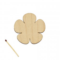 Figurina Panseluta Simpla din Lemn - 65x64 mm