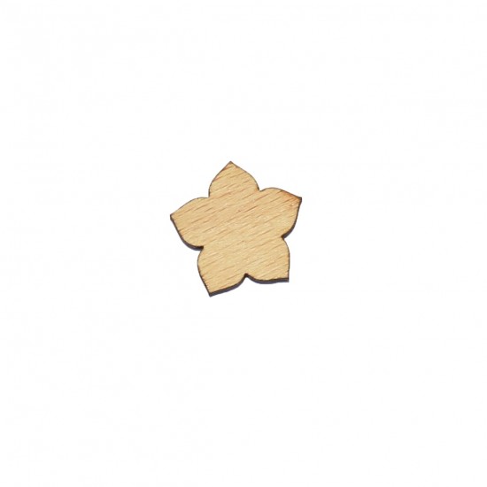 Figurina Floare de Lotus Simpla din Lemn - 25x24 mm