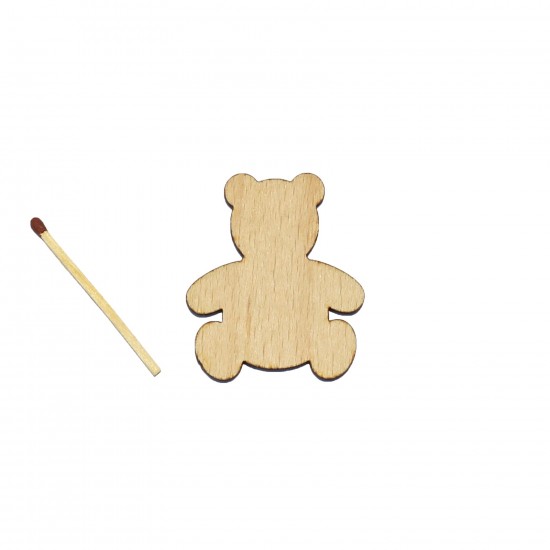 Figurina Ursulet din Lemn - 46x40 mm