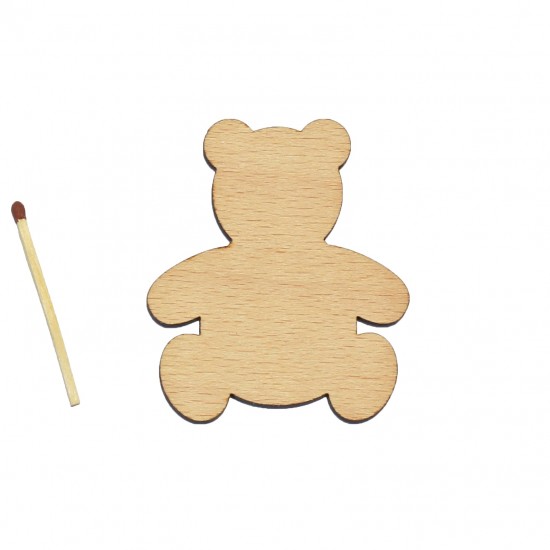 Figurina Ursulet din Lemn - 64x55 mm Figurina Ursulet din Lemn - 64x55 mm
