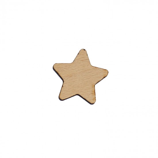 Figurina Stea din Lemn - 40x38 mm