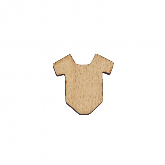 Figurina Tricou Bebe din Lemn - 40x40 mm