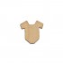 Figurina Tricou Bebe din Lemn - 40x40 mm