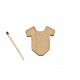 Figurina Tricou Bebe din Lemn - 40x40 mm