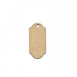 Figurina Eticheta Tag Produs din Lemn - 55x26 mm