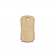 Figurina Eticheta Tag Produs din Lemn - 55x29 mm
