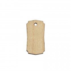 Figurina Eticheta Tag Produs din Lemn - 55x29 mm