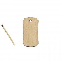 Figurina Eticheta Tag Produs din Lemn - 55x29 mm